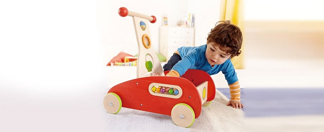 Carrellino primi passi MULTIATTIVITA In Legno Per Bambini - I'm Toy -  Giochi In Legno